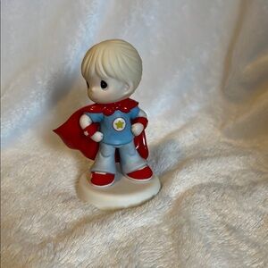 Superhero Girl Figurine with Red Cape